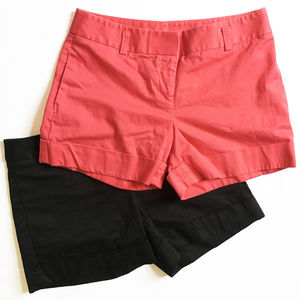Pair of low rise twill pocket trouser shorts